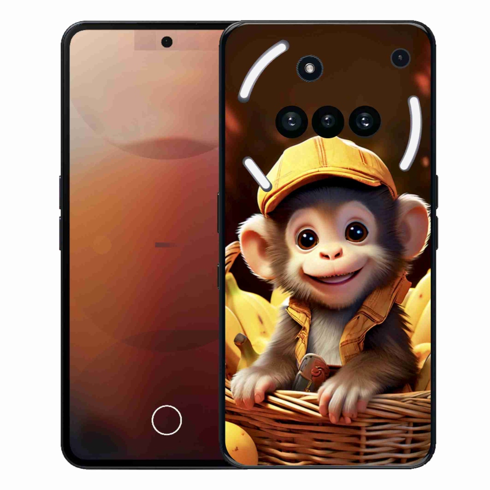 Gélový kryt mmCase na Nothing Phone (3a) - opice v košíku