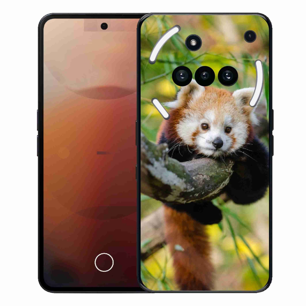Gélový kryt mmCase na Nothing Phone (3a) - panda červená