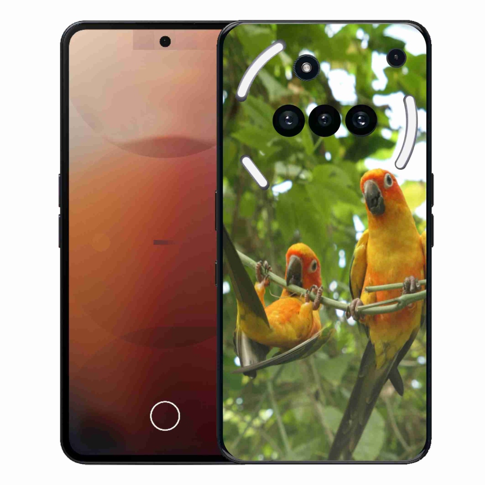 Gélový kryt mmCase na Nothing Phone (3a) - papagáje aratingy