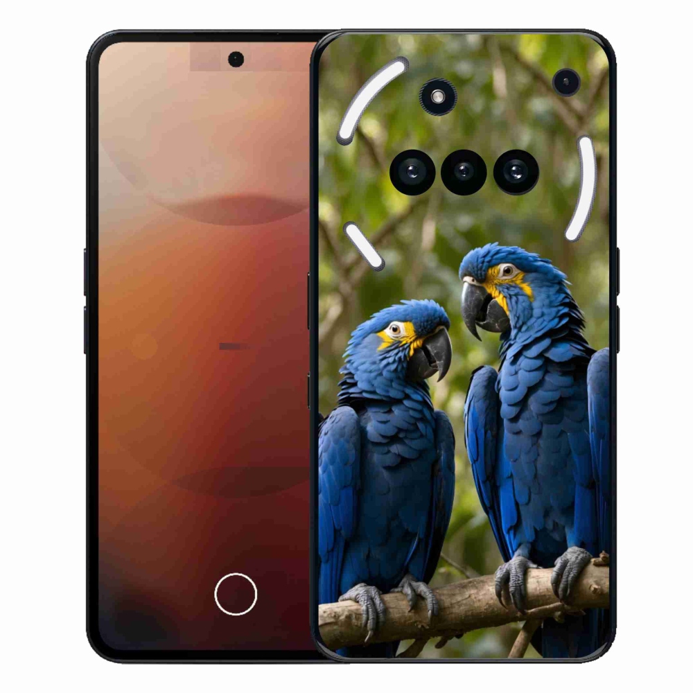Gélový kryt mmCase na Nothing Phone (3a) - papagájové duo