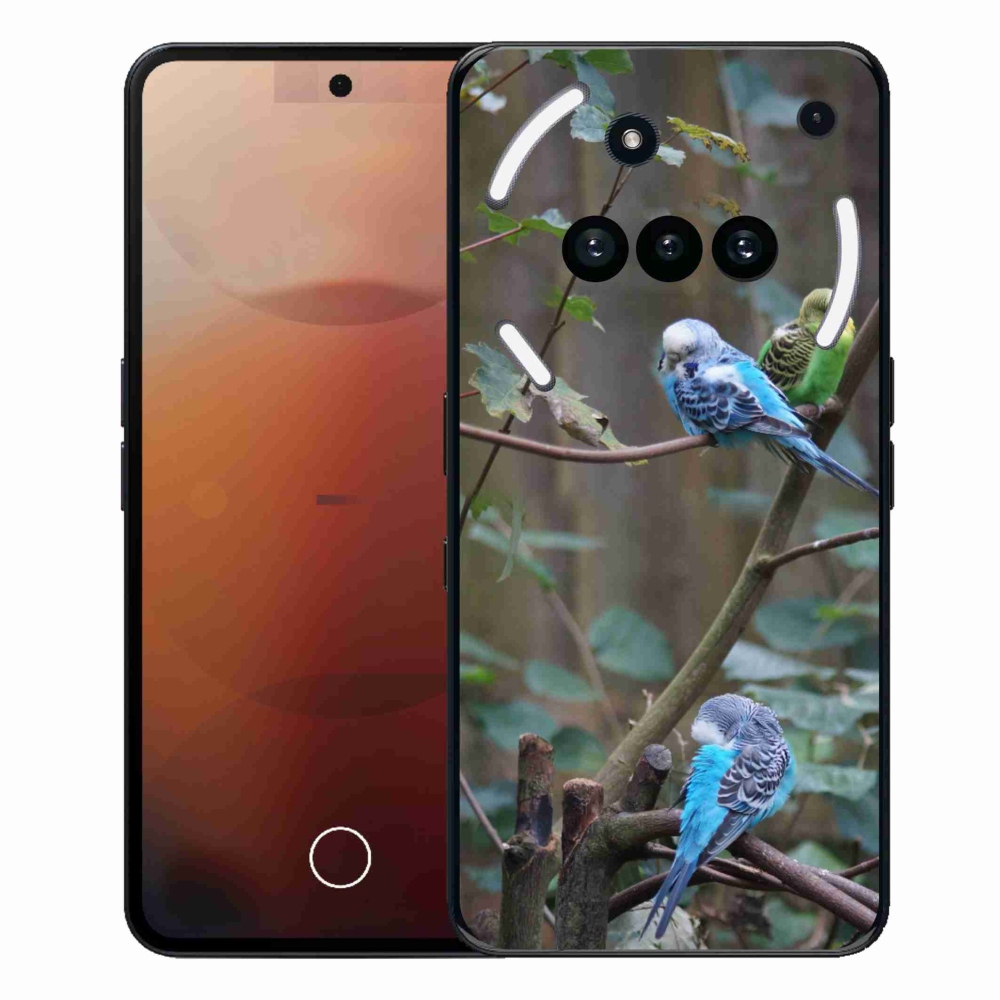Gélový kryt mmCase na Nothing Phone (3a) - papagáje na vetve