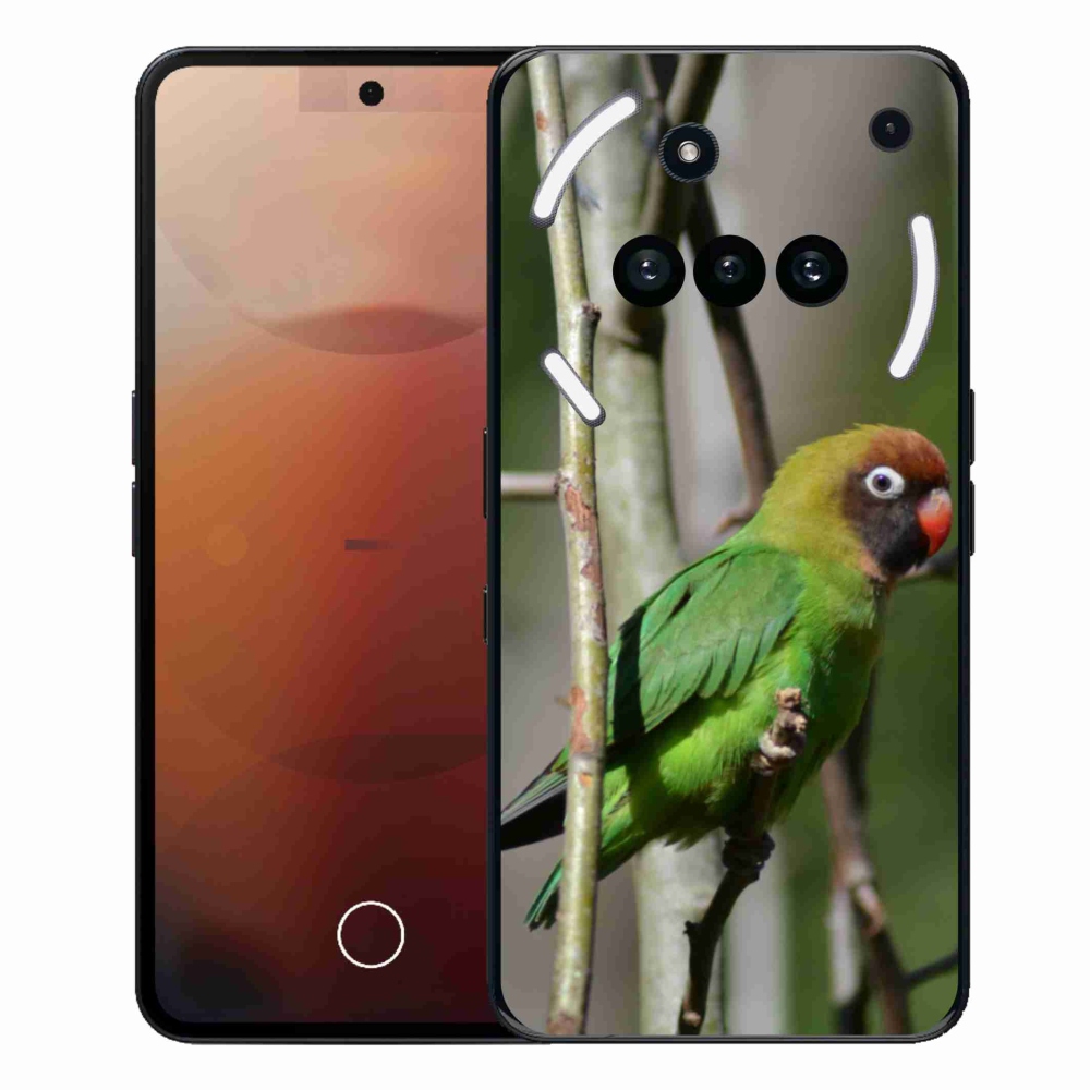 Gélový kryt mmCase na Nothing Phone (3a) - papagáj agapornis