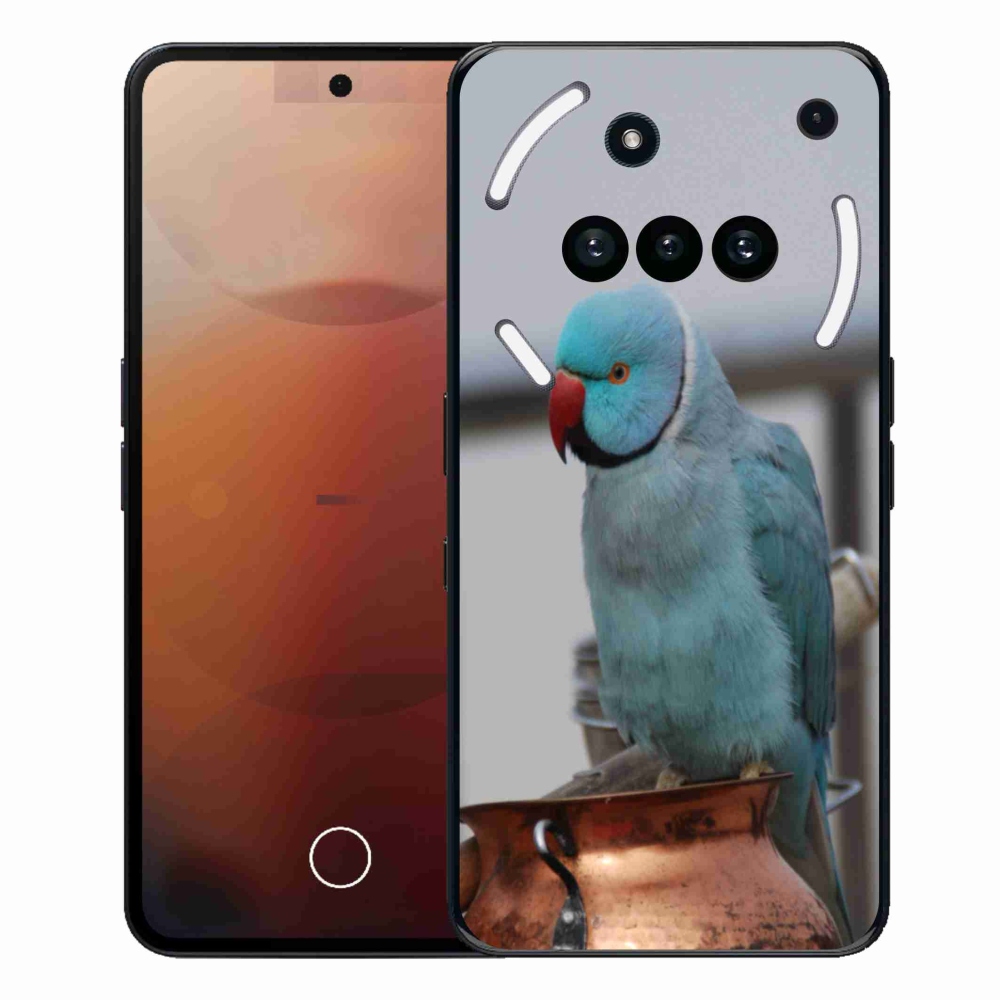 Gélový kryt mmCase na Nothing Phone (3a) - papagáj alexander modrý