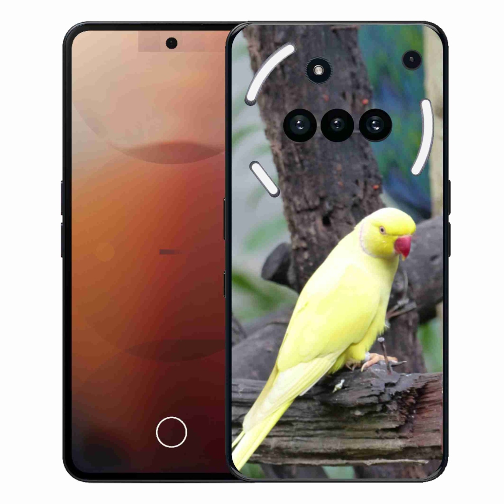 Gélový kryt mmCase na Nothing Phone (3a) - papagáj alexander žltý