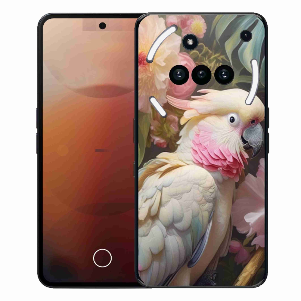 Gélový kryt mmCase na Nothing Phone (3a) - papagáj kakadu ružový 2