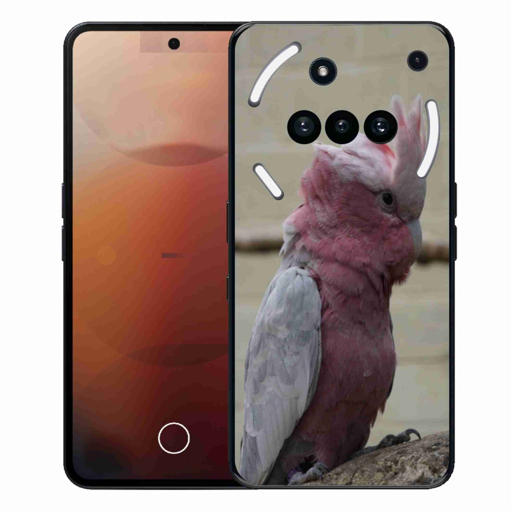 Gélový kryt mmCase na Nothing Phone (3a) - papagáj kakadu ružový