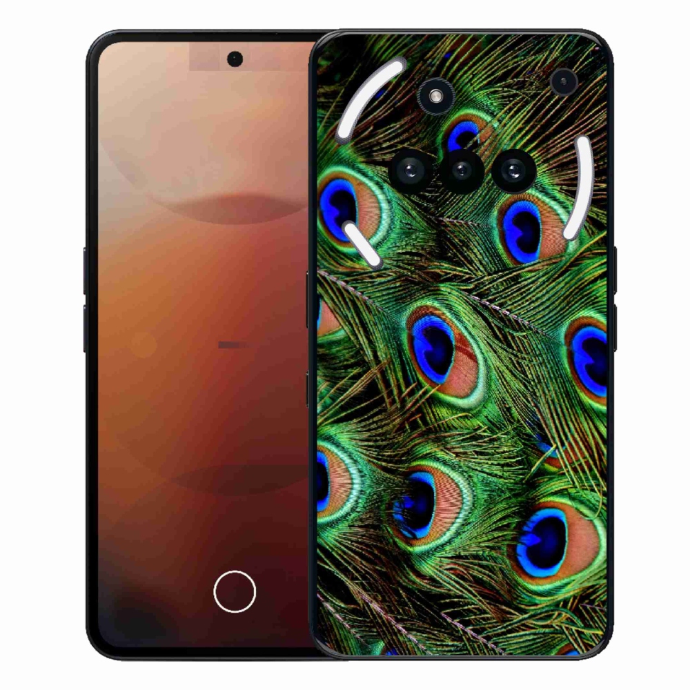 Gélový kryt mmCase na Nothing Phone (3a) - pávie perie