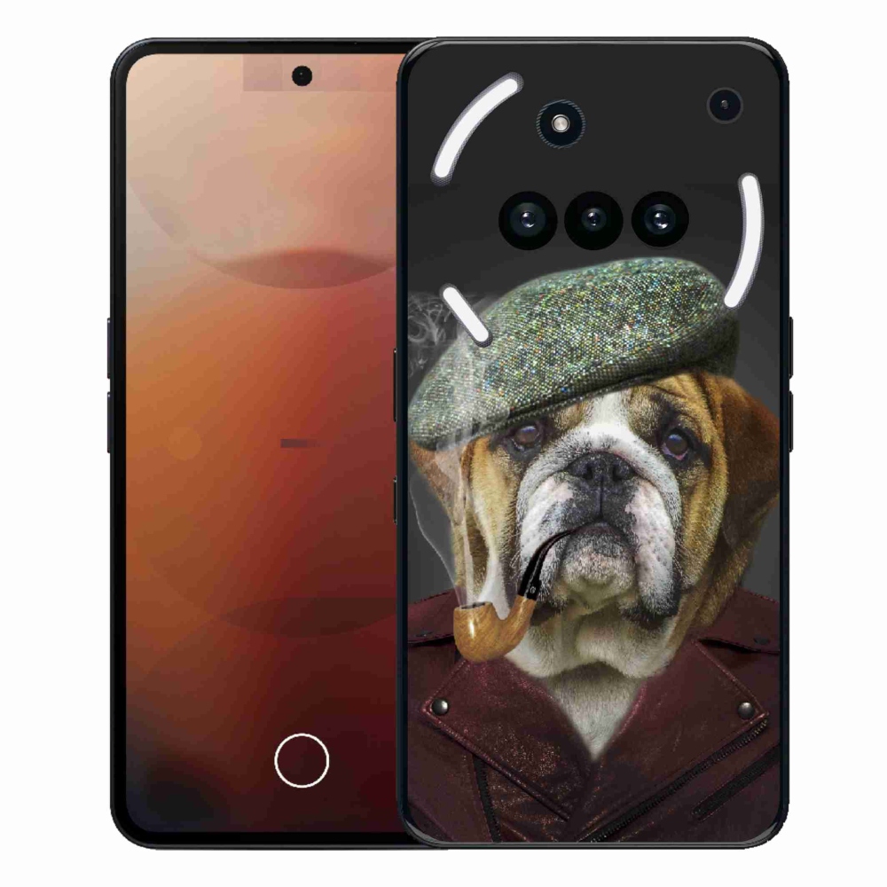 Gélový kryt mmCase na Nothing Phone (3a) - pes s fajkou