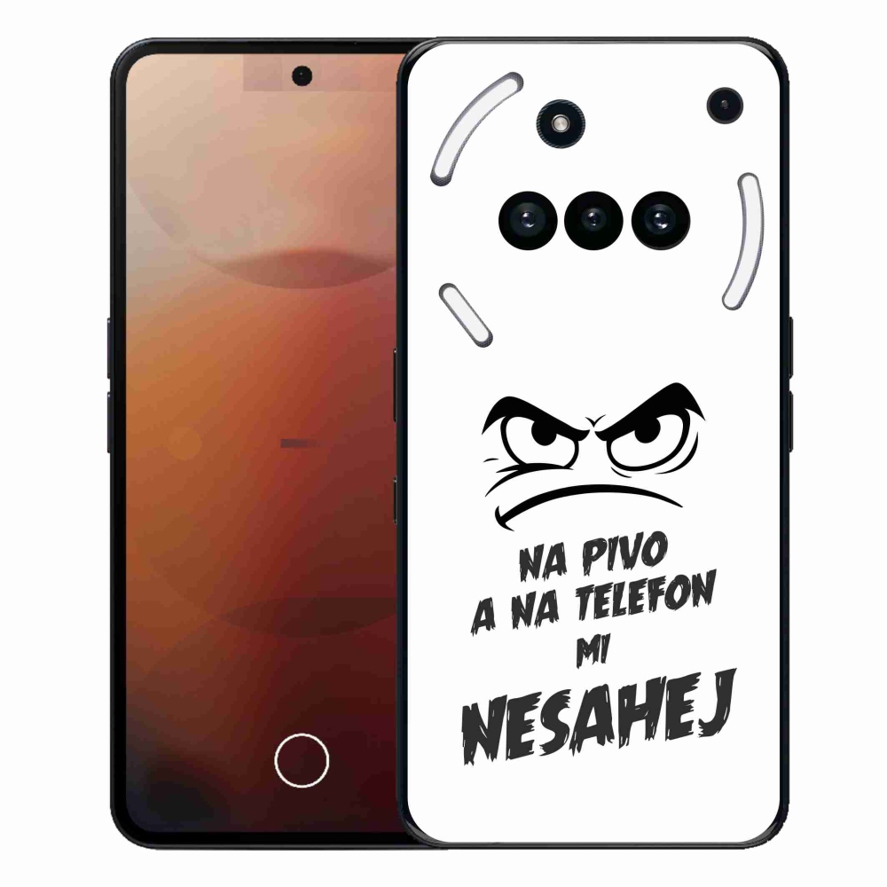 Gélový kryt mmCase na Nothing Phone (3a) - pivný motív 2 biele pozadie