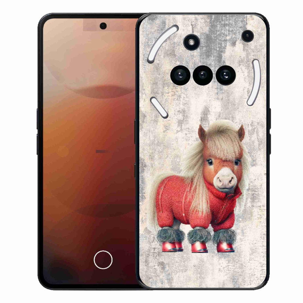 Gélový kryt mmCase na Nothing Phone (3a) - poník vo svetri