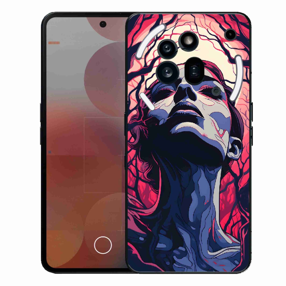 Gélový kryt mmCase na Nothing Phone (3a) Pre - abstraktnú tvár