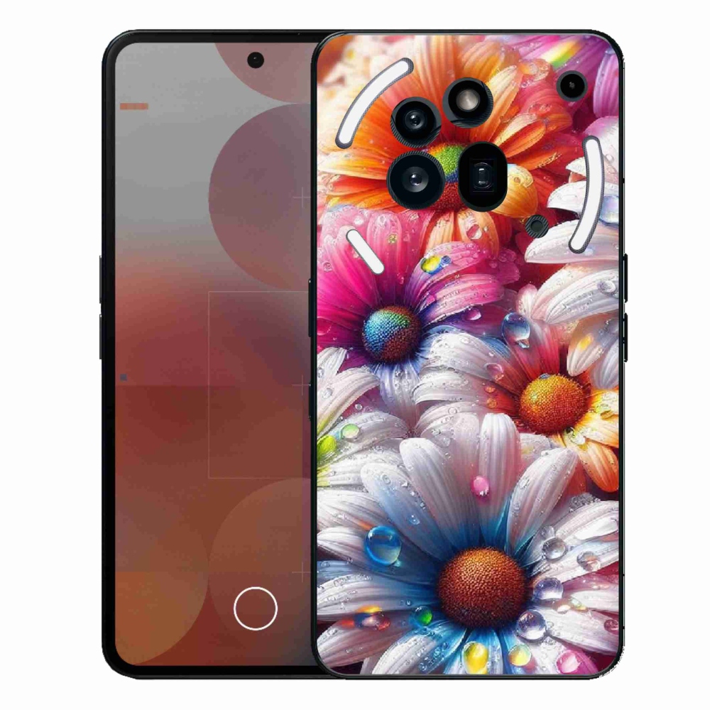Gélový kryt mmCase na Nothing Phone (3a) Pre - farebné margaréty