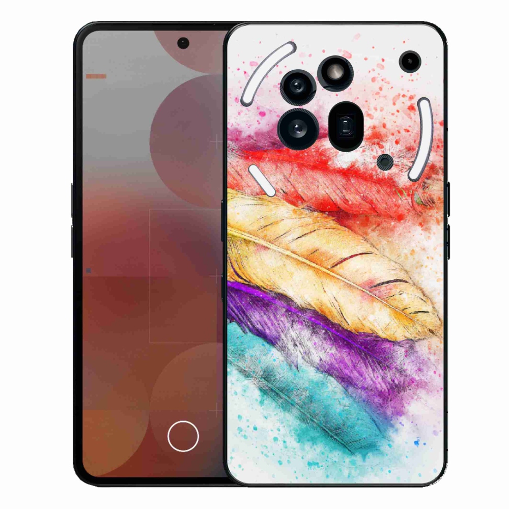 Gélový kryt mmCase na Nothing Phone (3a) Pre - farebné perie