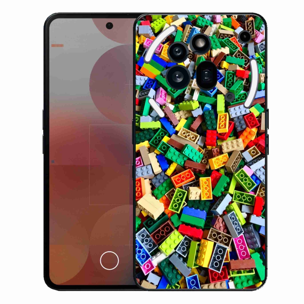 Gélový kryt mmCase na Nothing Phone (3a) Pro - farebné stavebné kocky