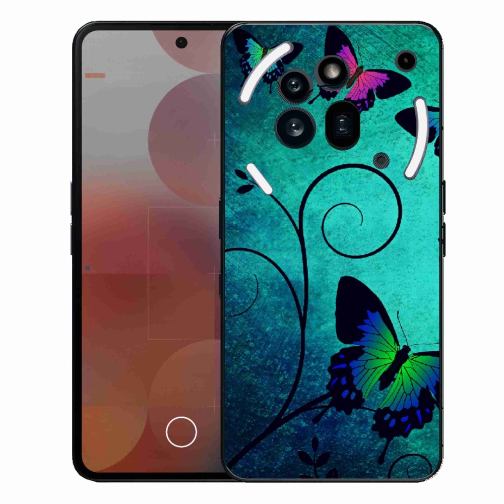 Gélový kryt mmCase na Nothing Phone (3a) Pre - farební motýle
