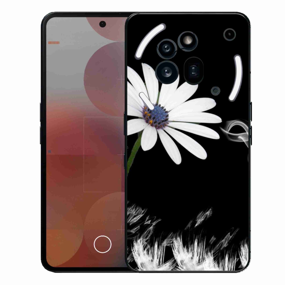 Gélový kryt mmCase na Nothing Phone (3a) Pro - biely kvet