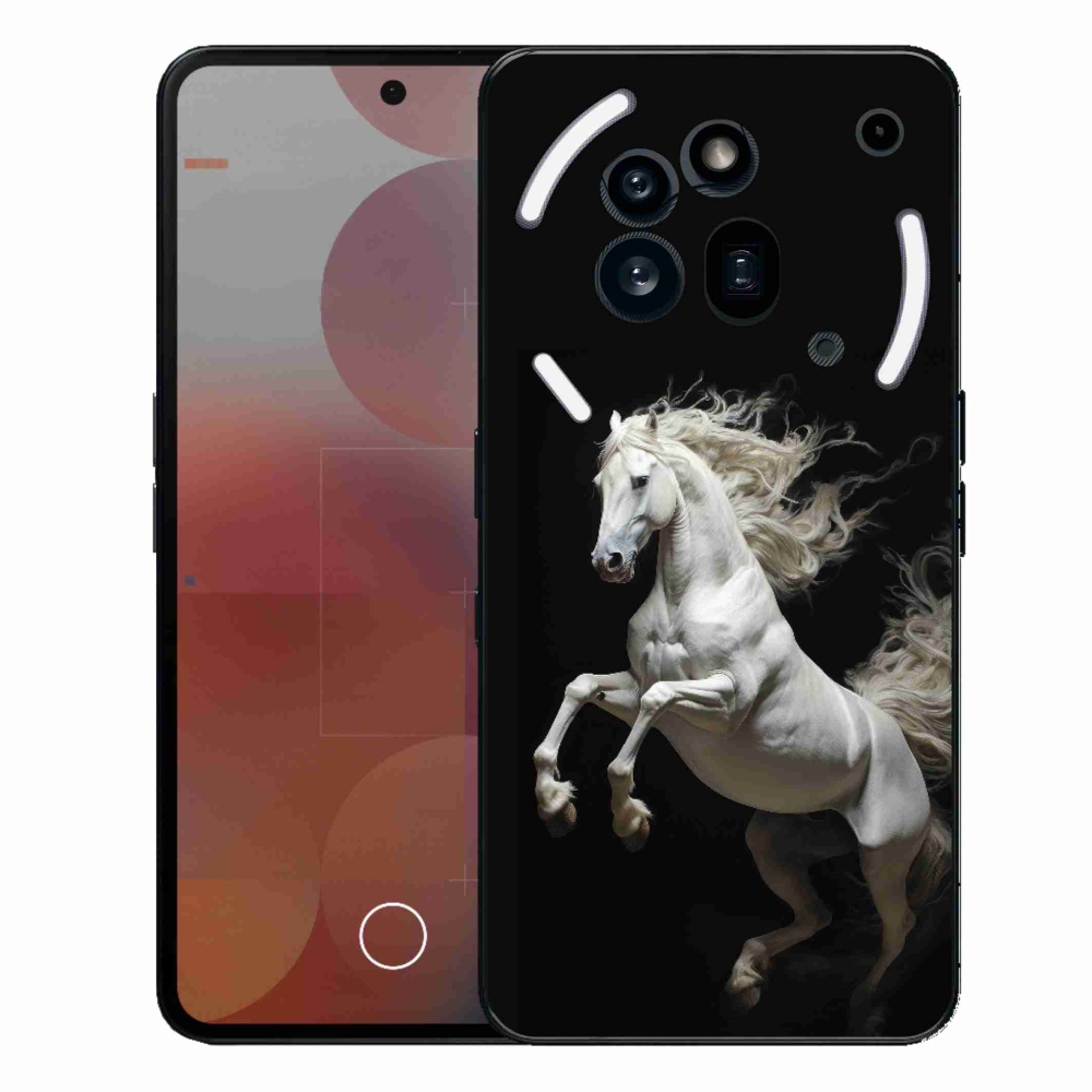 Gélový kryt mmCase na Nothing Phone (3a) Pro - biely kôň 4