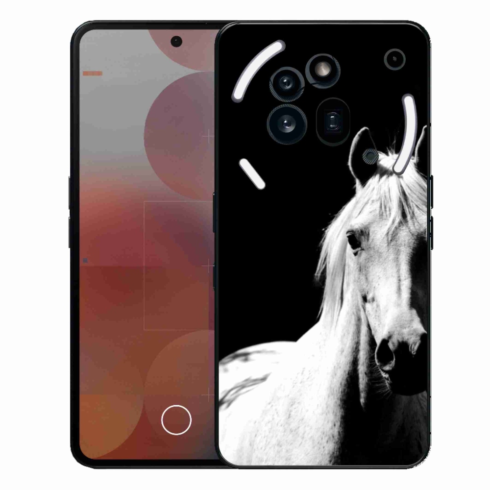Gélový kryt mmCase na Nothing Phone (3a) Pro - biely kôň 5