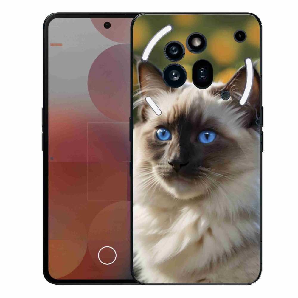 Gélový kryt mmCase na Nothing Phone (3a) Pro - biely ragdoll