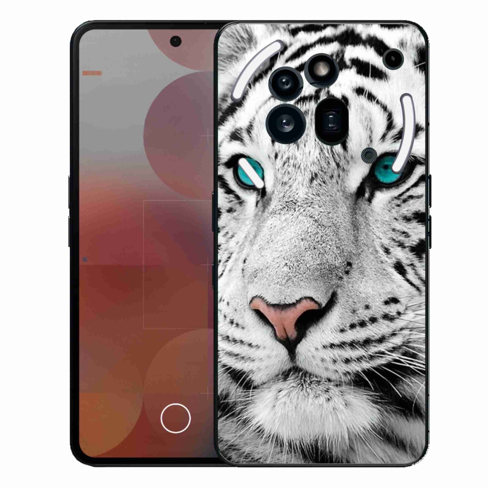 Gélový kryt mmCase na Nothing Phone (3a) Pro - biely tiger