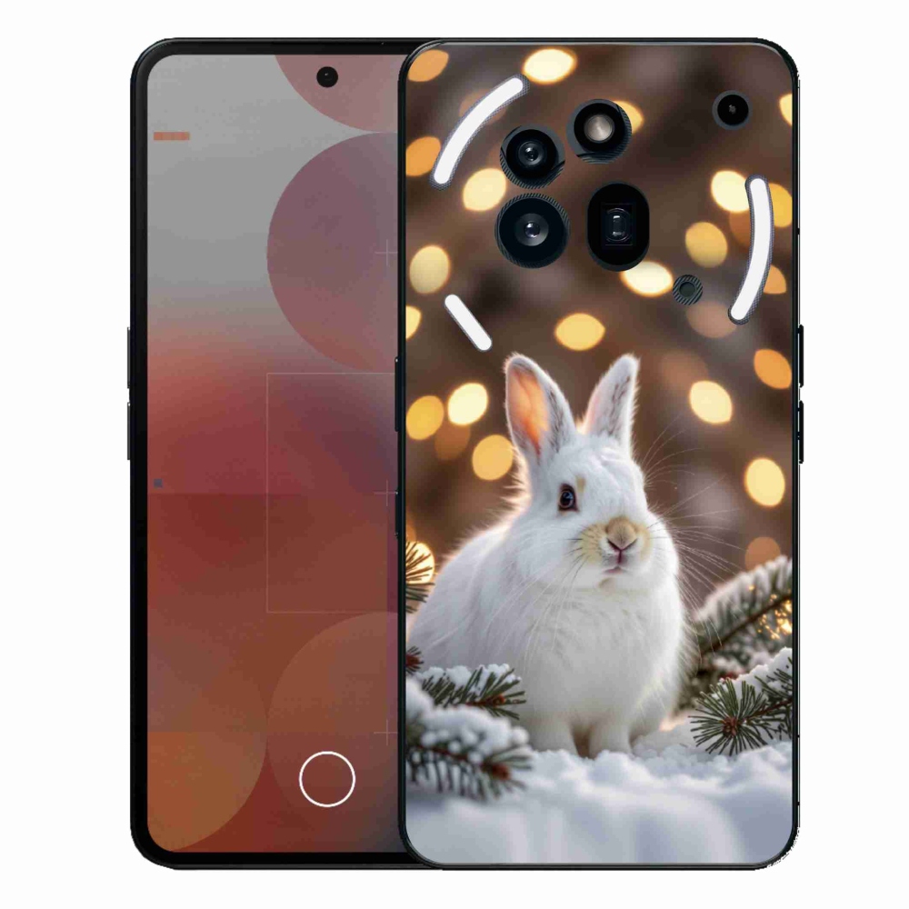 Gélový kryt mmCase na Nothing Phone (3a) Pro - biely zajac