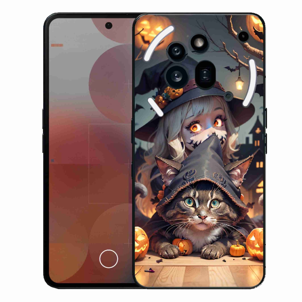 Gélový kryt mmCase na Nothing Phone (3a) Pro - čarodejnice s mačkou