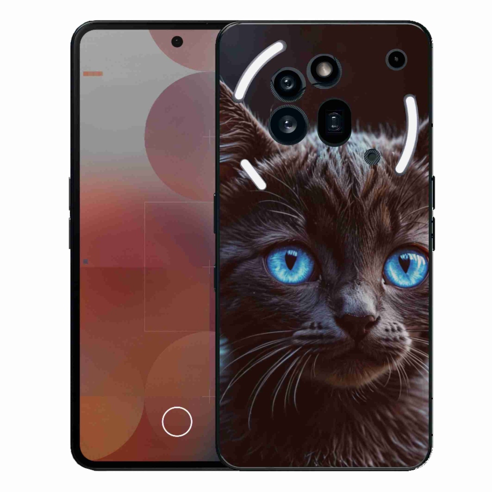 Gélový kryt mmCase na Nothing Phone (3a) Pro - čierne mačiatko 2