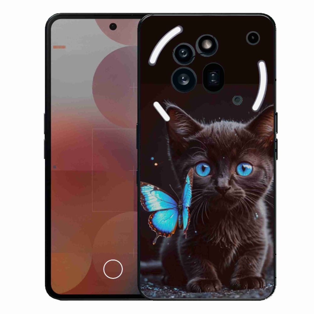 Gélový kryt mmCase na Nothing Phone (3a) Pro - čierne mačiatko 3