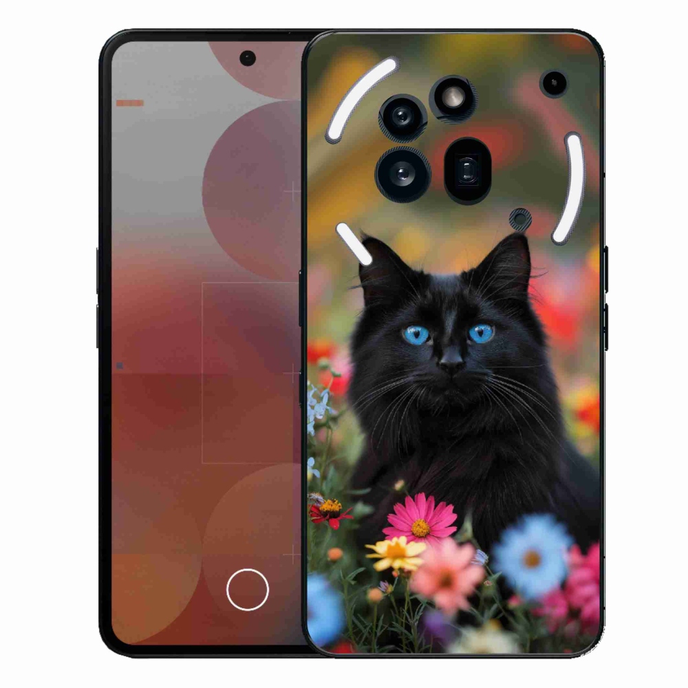Gélový kryt mmCase na Nothing Phone (3a) Pro - čierne mačiatko 4