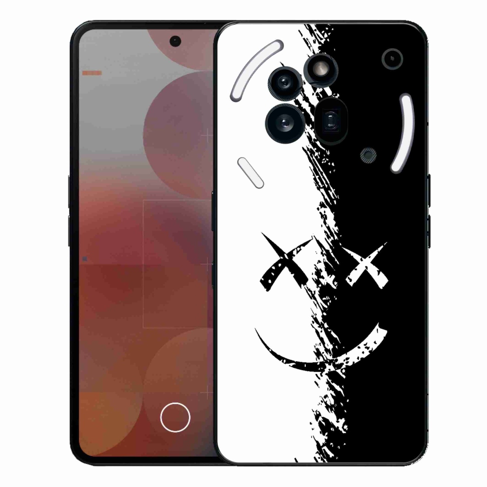 Gélový kryt mmCase na Nothing Phone (3a) Pro - čiernobiely smajlík