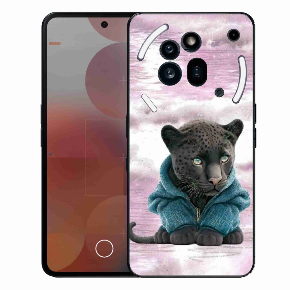 Gélový kryt mmCase na Nothing Phone (3a) Pro - čierny panter vo svetri