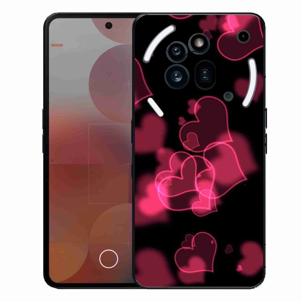 Gélový kryt mmCase na Nothing Phone (3a) Pro - červené srdiečka