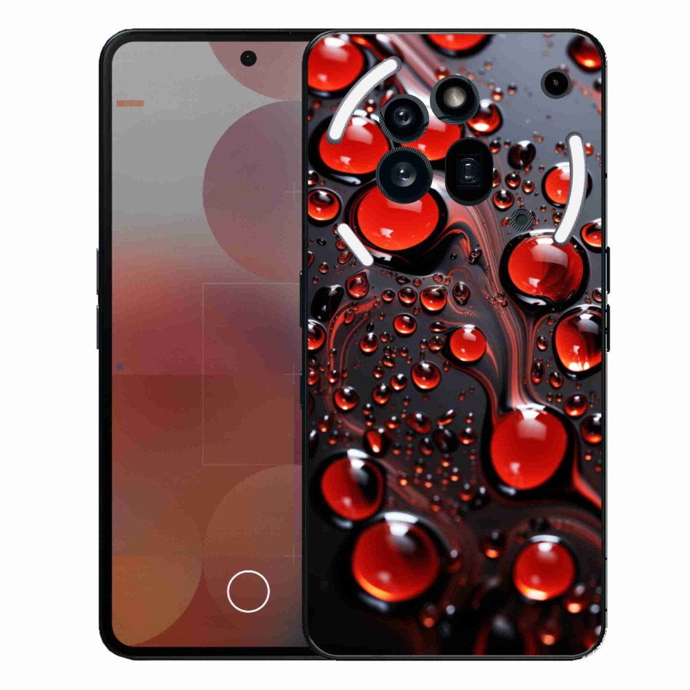 Gélový kryt mmCase na Nothing Phone (3a) Pro - červené kvapky 2