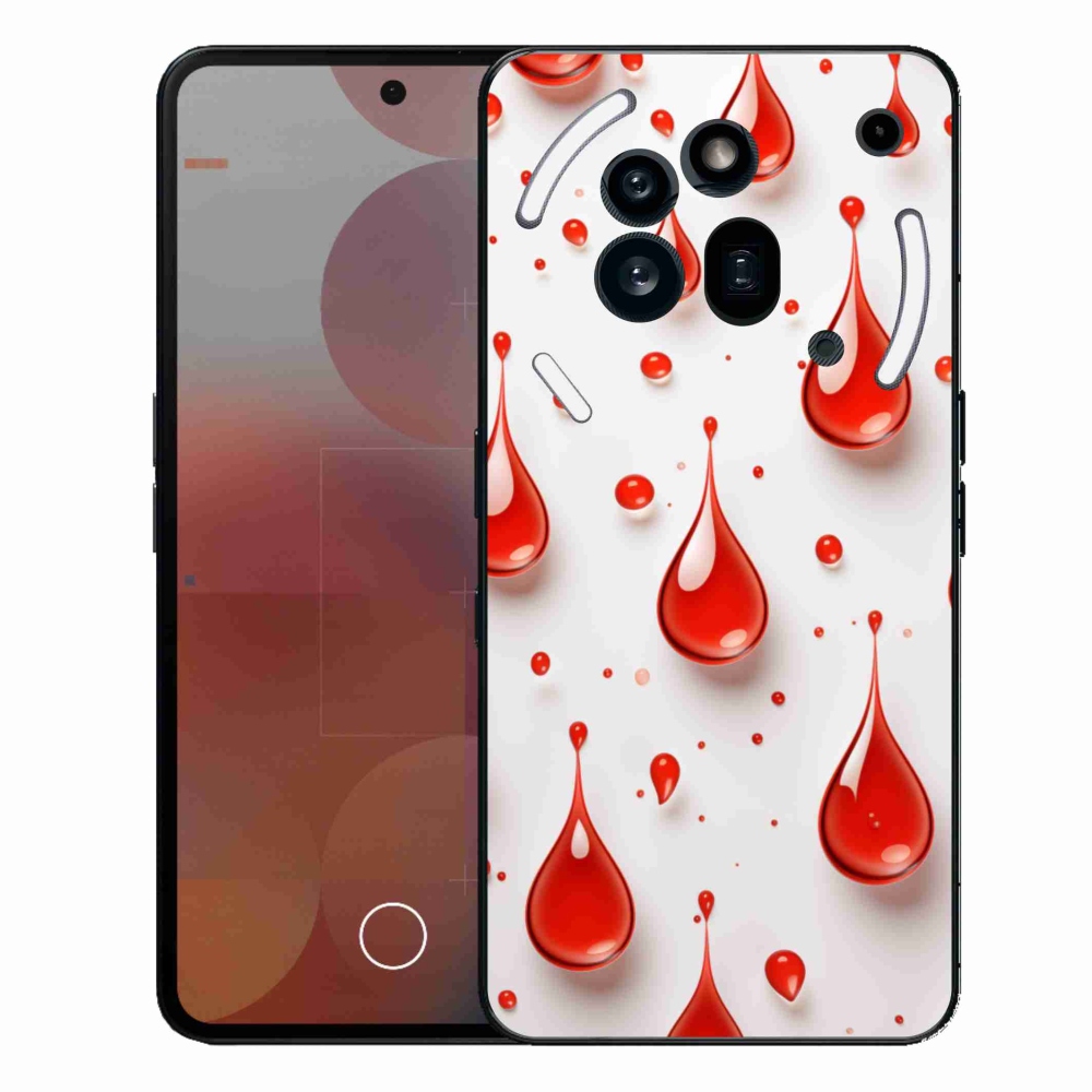 Gélový kryt mmCase na Nothing Phone (3a) Pro - červené kvapky