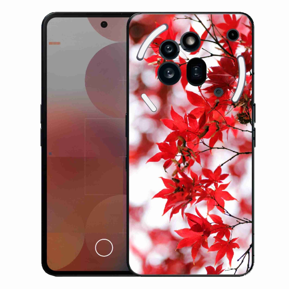 Gélový kryt mmCase na Nothing Phone (3a) Pre - červené listy