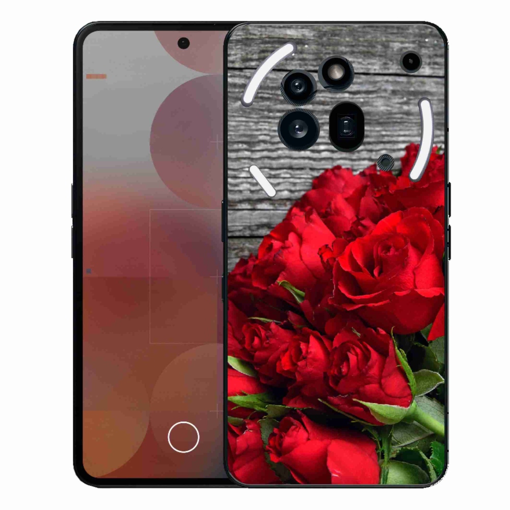Gélový kryt mmCase na Nothing Phone (3a) Pro - červené ruže