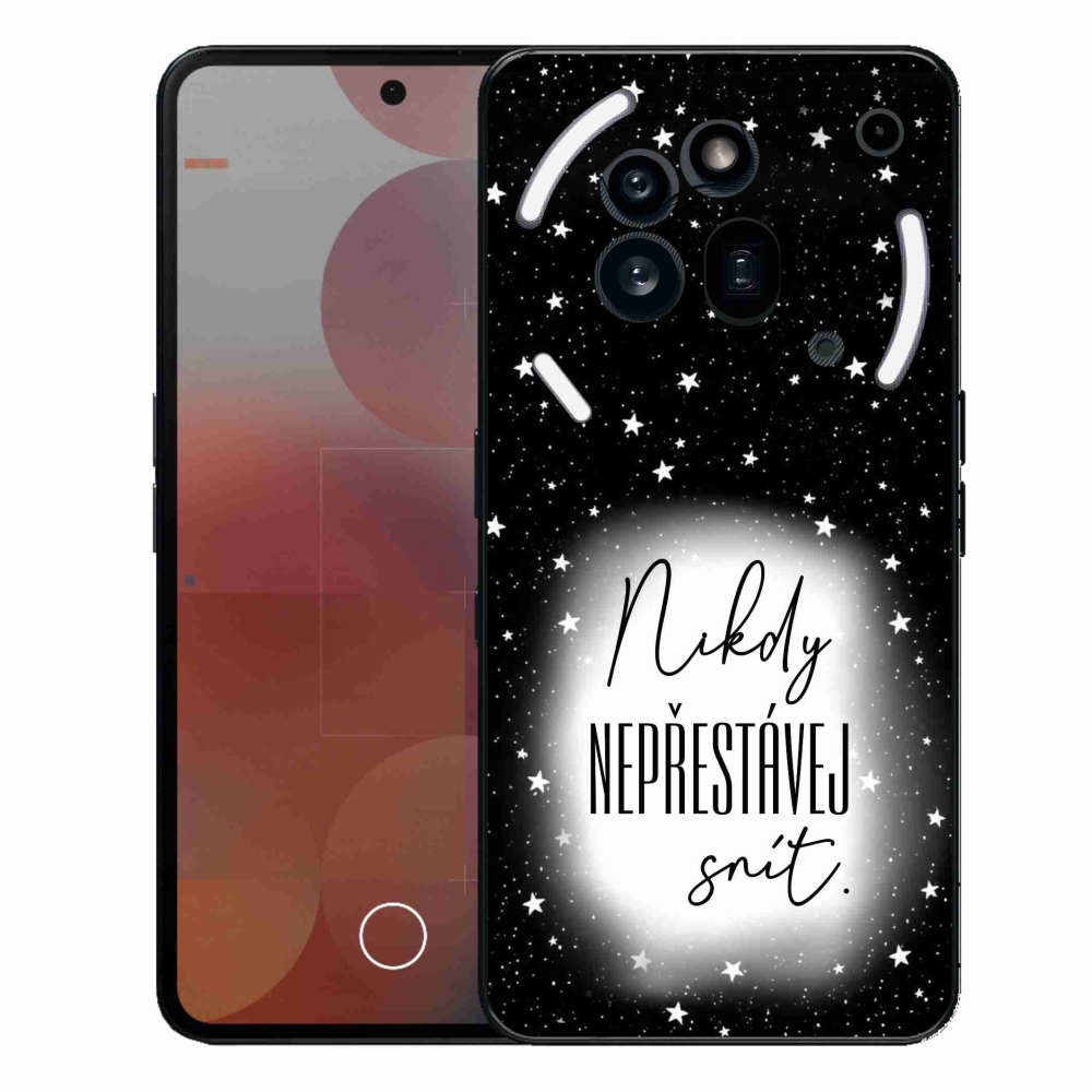 Gélový kryt mmCase na Nothing Phone (3a) Pro - citát 1 bieločierne pozadie