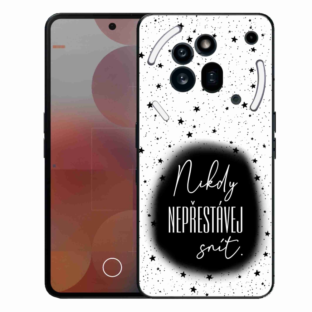 Gélový kryt mmCase na Nothing Phone (3a) Pro - citát 1 čiernobiele pozadie