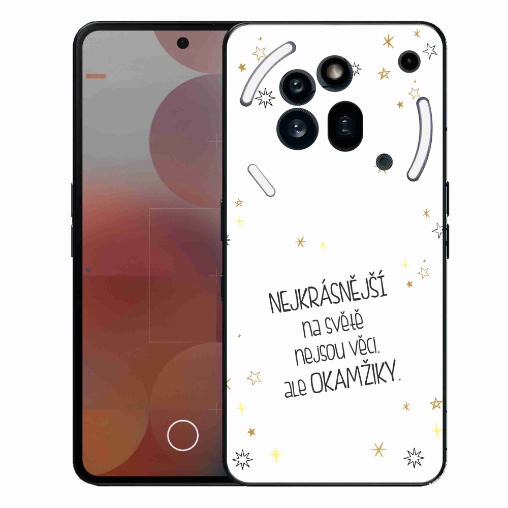 Gélový kryt mmCase na Nothing Phone (3a) Pro - citát 4 biele pozadie