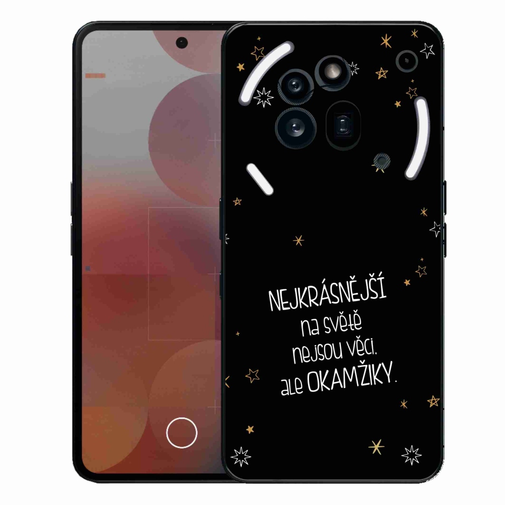 Gélový kryt mmCase na Nothing Phone (3a) Pro - citát 4 čierne pozadie
