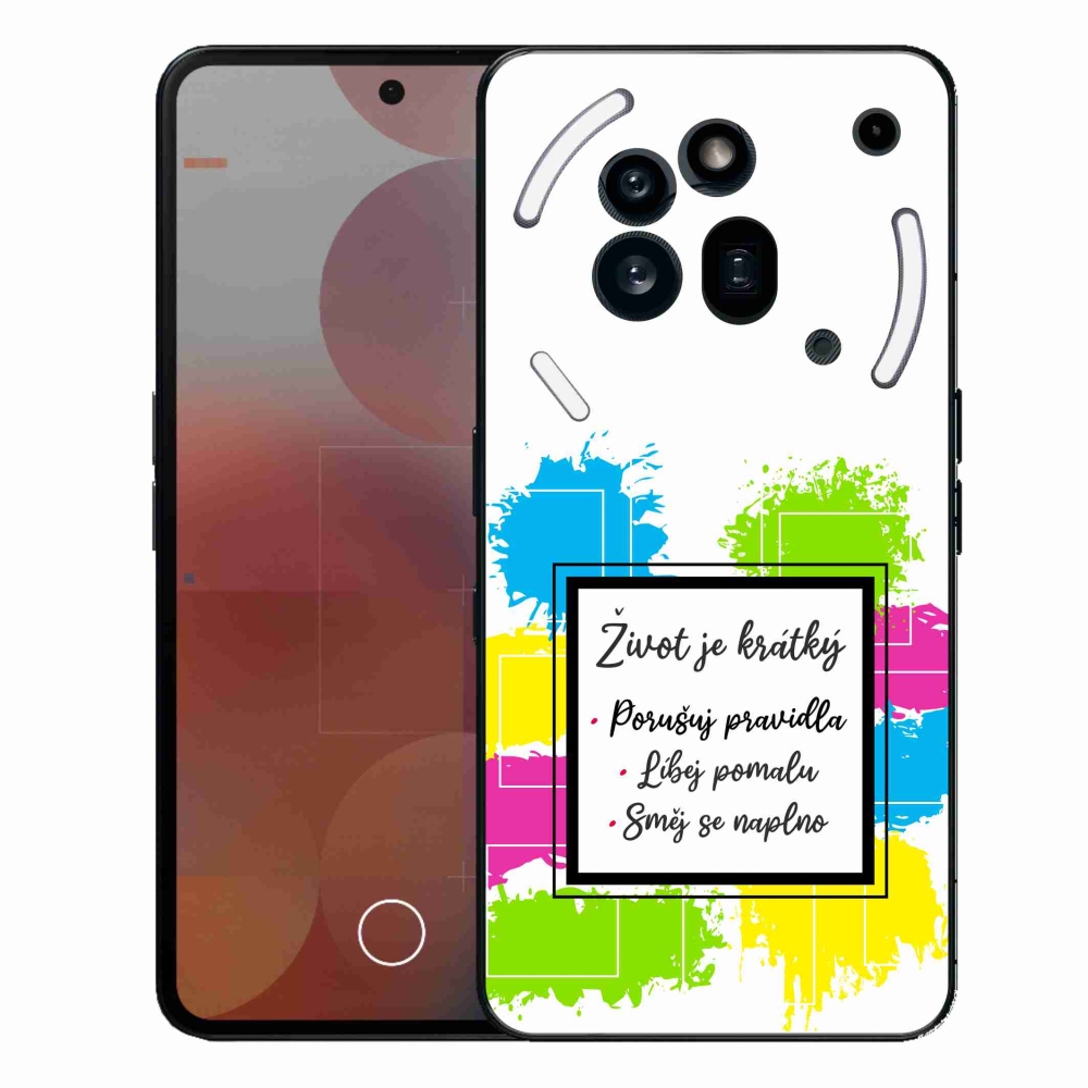 Gélový kryt mmCase na Nothing Phone (3a) Pro - citát 5 biele pozadie