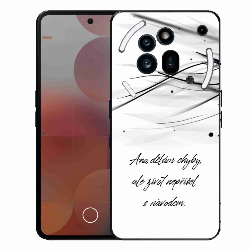 Gélový kryt mmCase na Nothing Phone (3a) Pre - citát biele pozadie