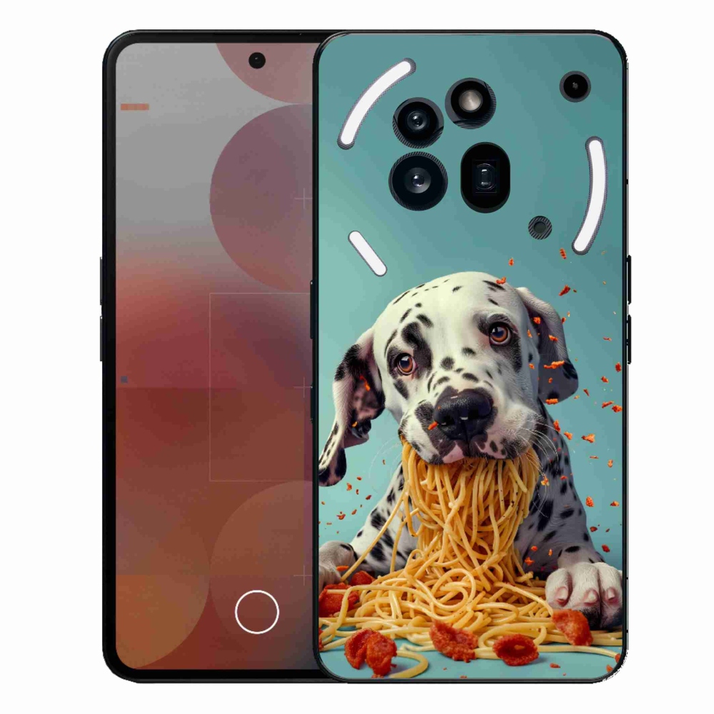 Gélový kryt mmCase na Nothing Phone (3a) Pre - dalmatín a špagety
