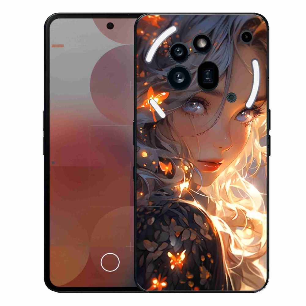Gélový kryt mmCase na Nothing Phone (3a) Pre - dievča a motýle