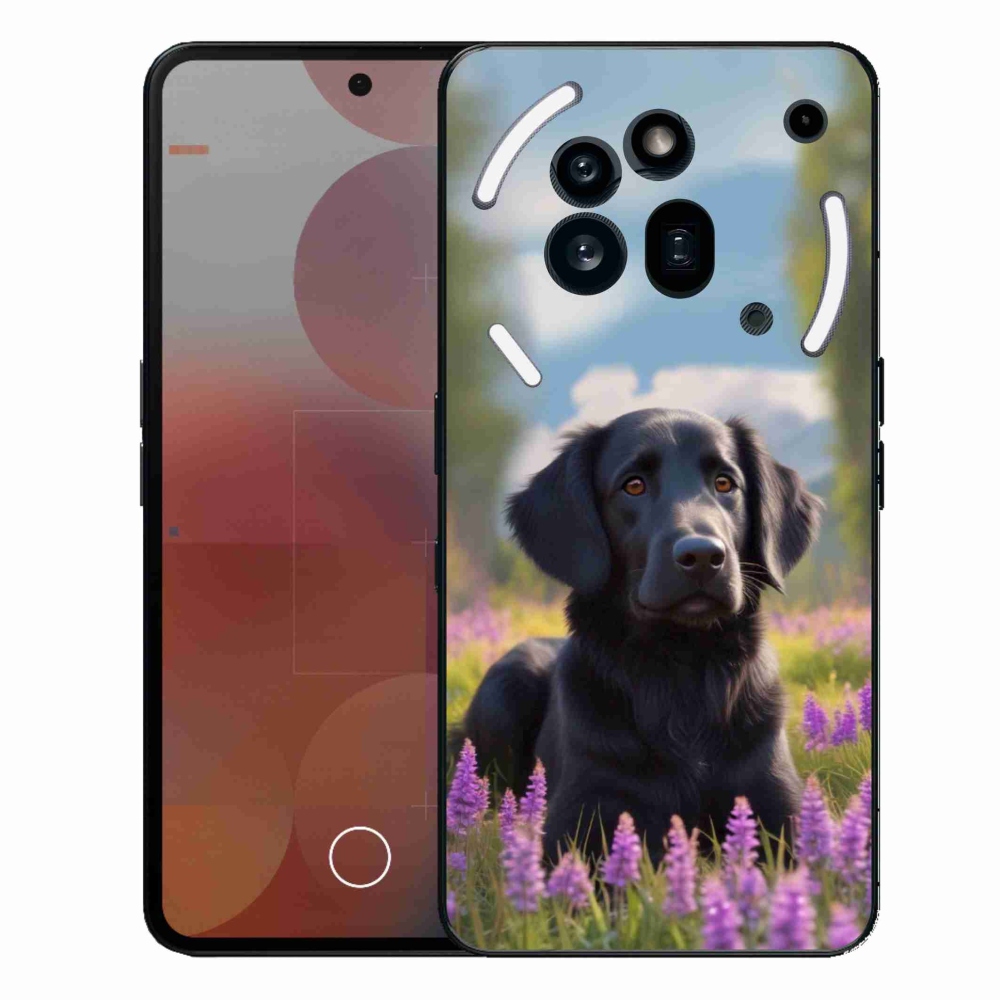 Gélový kryt mmCase na Nothing Phone (3a) Pro - elegantný čierny retriever