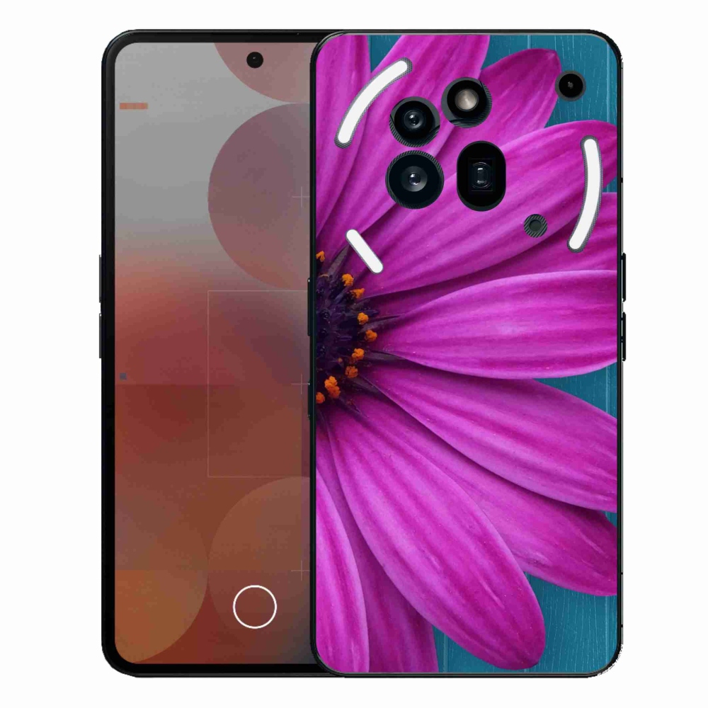 Gélový kryt mmCase na Nothing Phone (3a) Pro - fialová margaréta