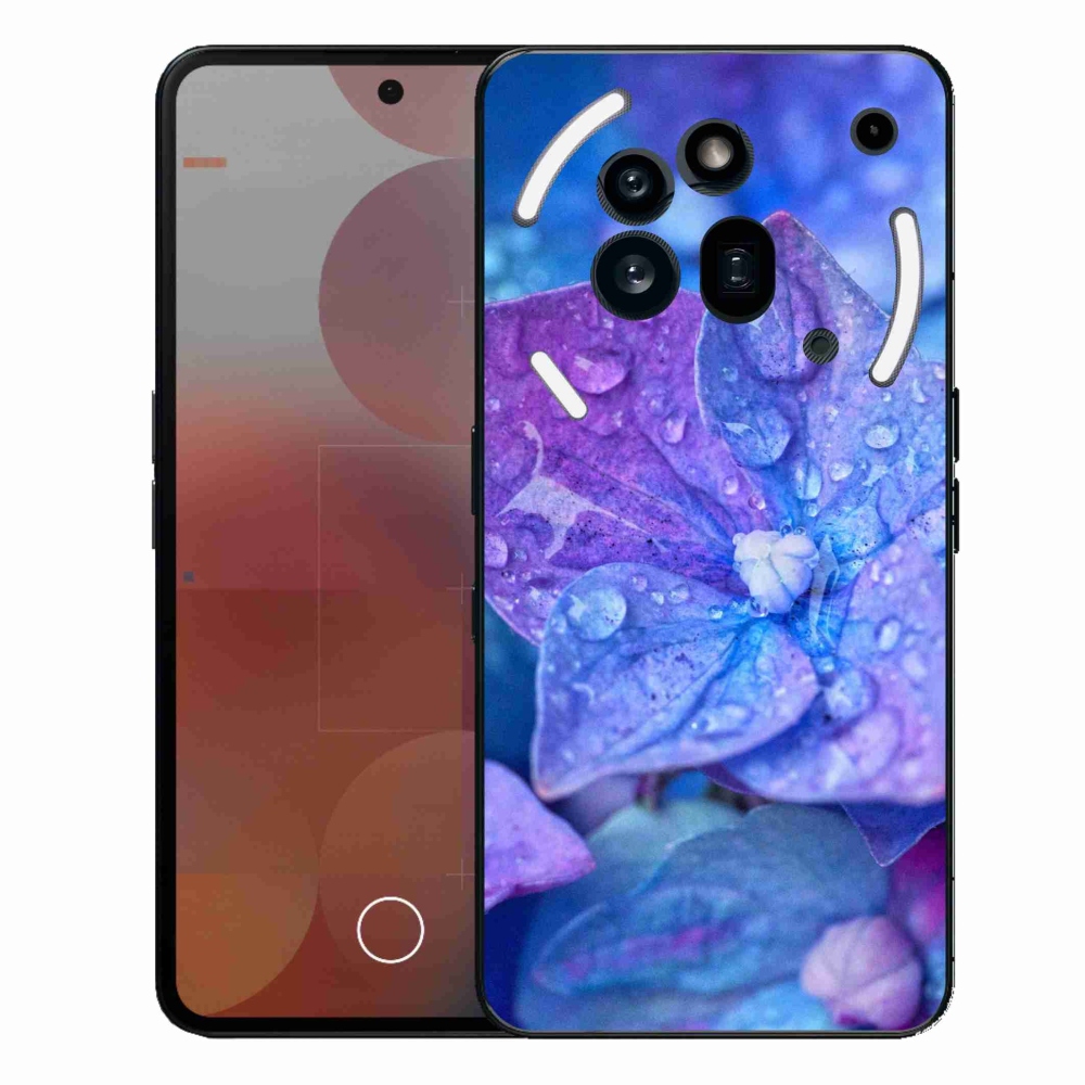 Gélový kryt mmCase na Nothing Phone (3a) Pro - fialový kvet