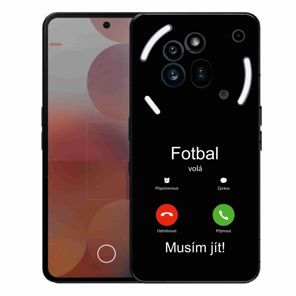 Gélový kryt mmCase na Nothing Phone (3a) Pro - futbal volá čierne pozadie
