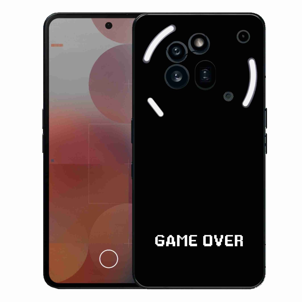 Gélový kryt mmCase na Nothing Phone (3a) Pro - game over čierne pozadie