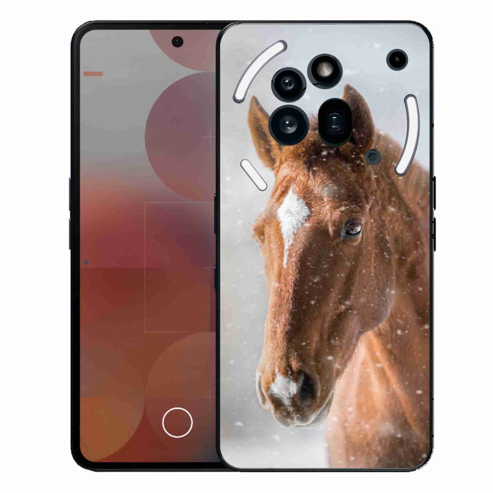 Gélový kryt mmCase na Nothing Phone (3a) Pro - hnedý kôň 2